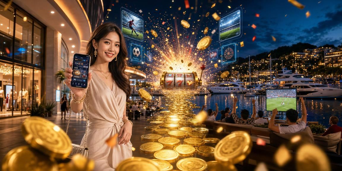 Pemain menikmati permainan slot dalam talian 120y gaya Melayu di Langkawi
